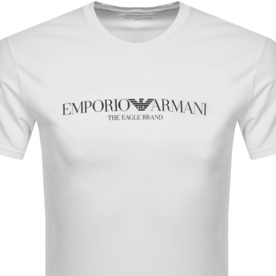 Alternative Image for ProductEmporio Armani Crew Neck Logo T Shirt White2